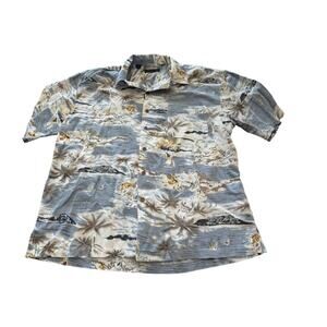 Milano Bay Hawaiian XXL Tropical Shirt Mens Button Short Sleeve Floral Pocket‎